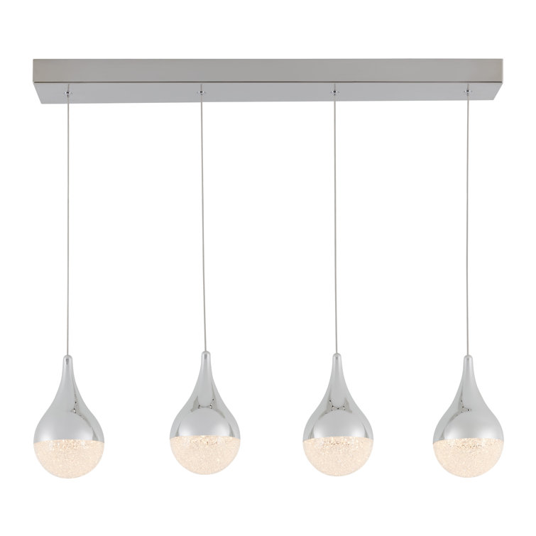 Orren Ellis 4 Light Kitchen Island Linear LED Pendant & Reviews
